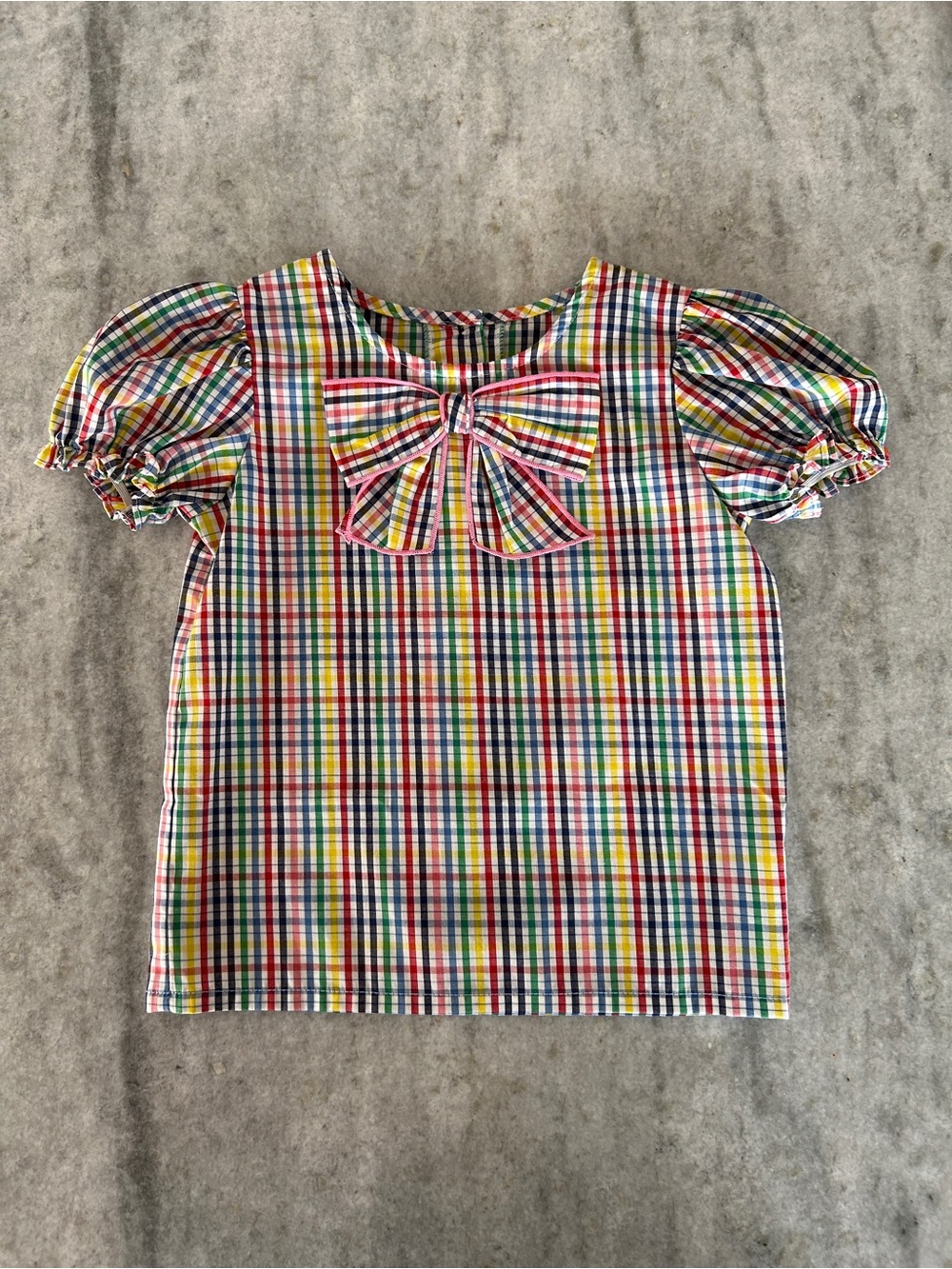 The Beaufort Bonnet Co. Beatrice Bow Blouse Size 4T